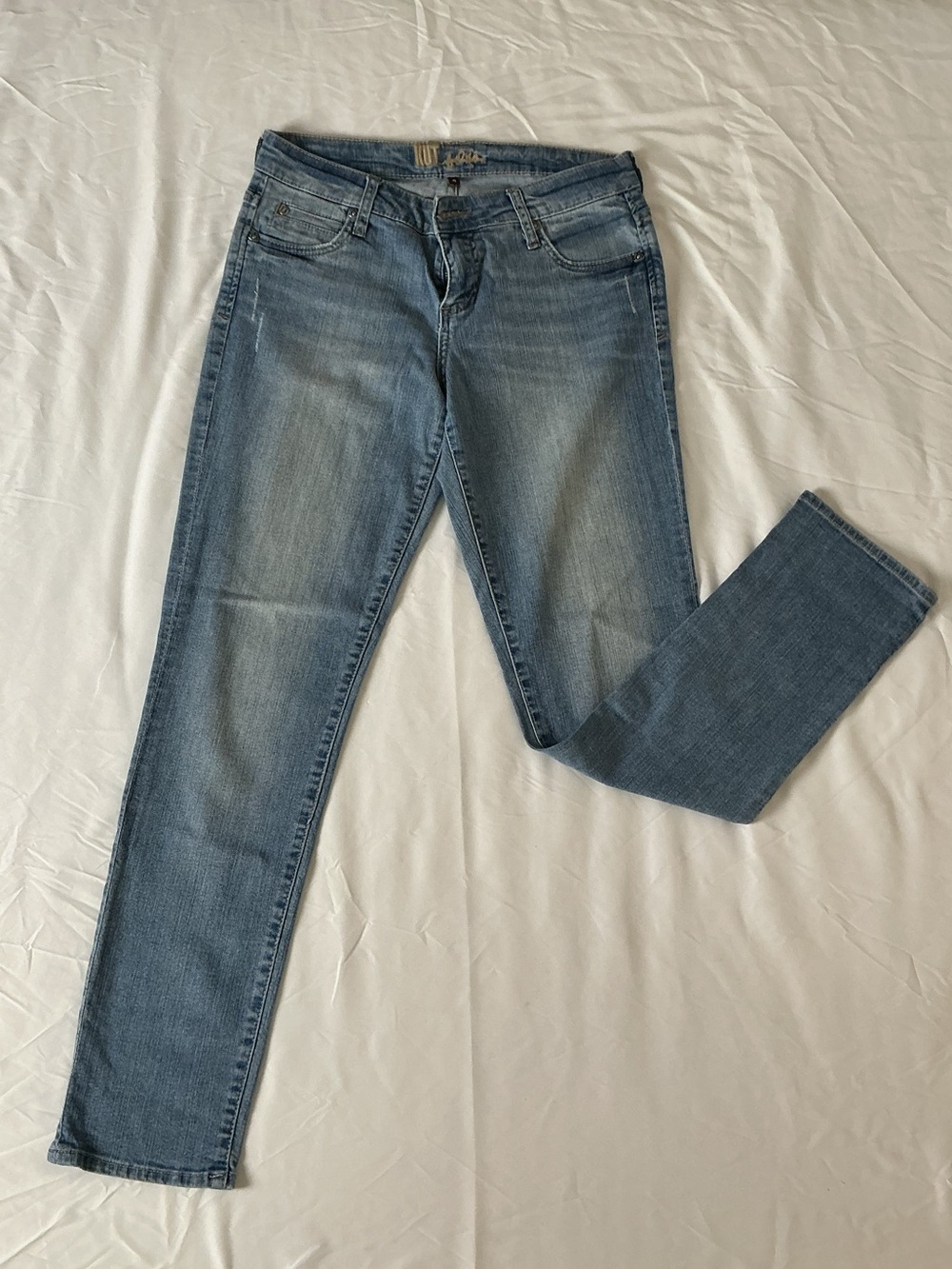 KUT from the Kloth Slim Straight Distressed Jeans Size 4